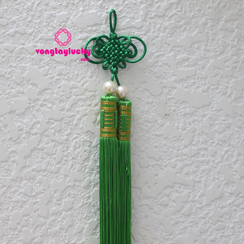 Dây treo phong thủy cát tường Vip xanh lá và xanh dương 60K/cái