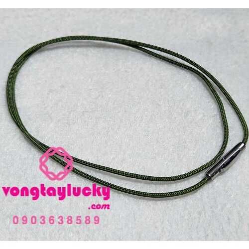 dây cổ vải dù Thái Lan, dây cổ vải dù Thái, dây cổ khóa inox, dây chuyền vải dù, dây cổ đeo mặt đá