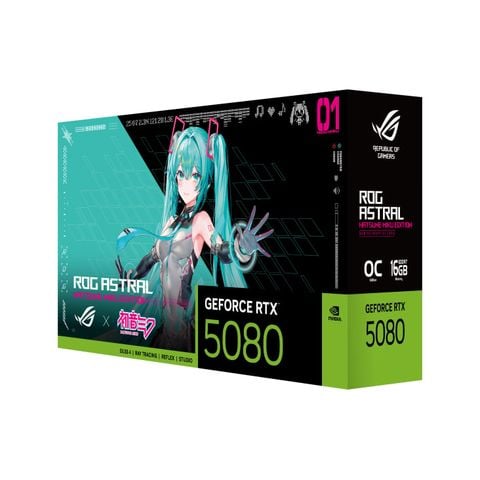 VGA ASUS ROG ASTRAL GeForce RTX 5080 16GB GDDR7 OC HATSUNE MIKU EDITION