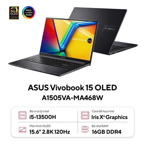 Laptop Asus Vivobook A1505VA-MA466W i5-13500H/16GB/512GB/15.6'' 2.8K OLED/Win11