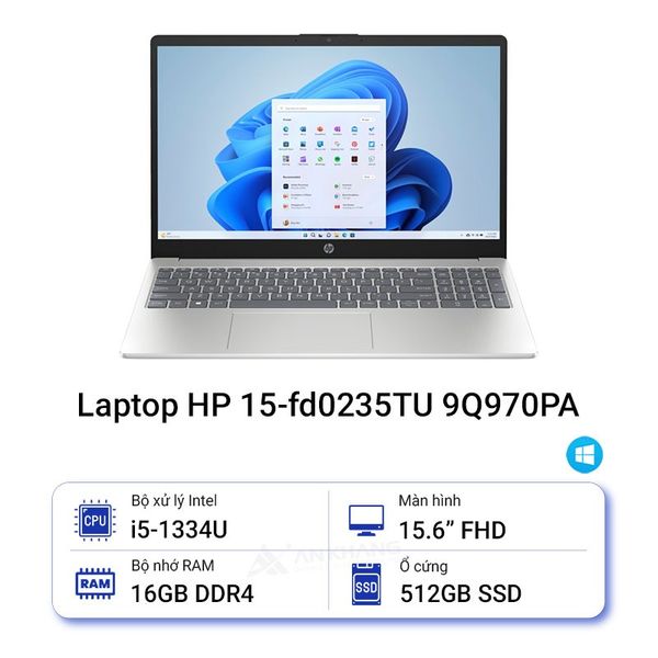 Laptop HP 15-fd0235TU i5-1334U/16GB/512GB SSD/15.6
