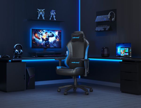 Ghế Gaming AndaSeat Luna Black Blue AD18-48-BS-PV