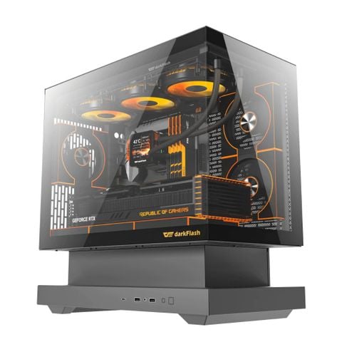 Vỏ Case DarkFlash Floatron F1 Black/White (M-ATX)