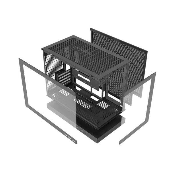 Vỏ Case DarkFlash Floatron F1 Black/White (M-ATX)