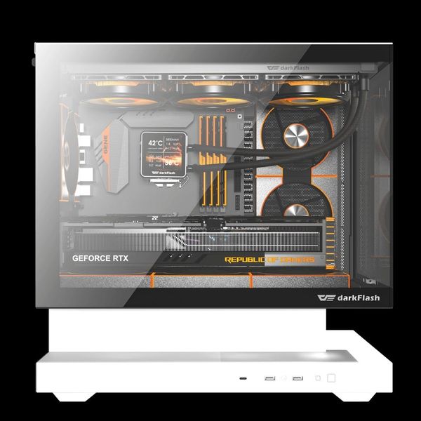 Vỏ Case DarkFlash Floatron F1 Black/White (M-ATX)