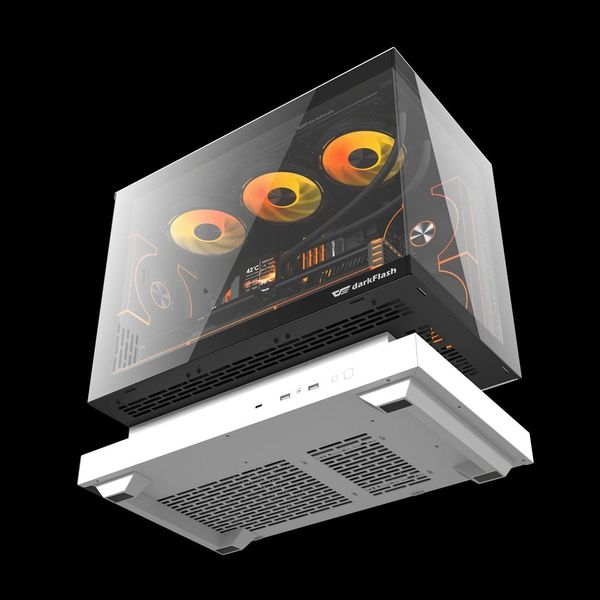 Vỏ Case DarkFlash Floatron F1 Black/White (M-ATX)