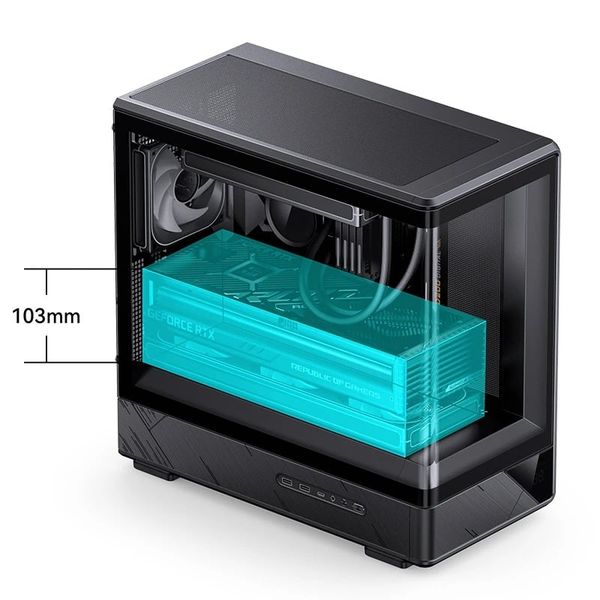 Vỏ case Jonsbo D200 Black/White (M-ATX, Kính cong)