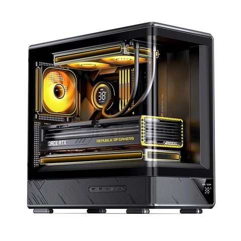 Vỏ case Jonsbo D200 Black/White (M-ATX, Kính cong)
