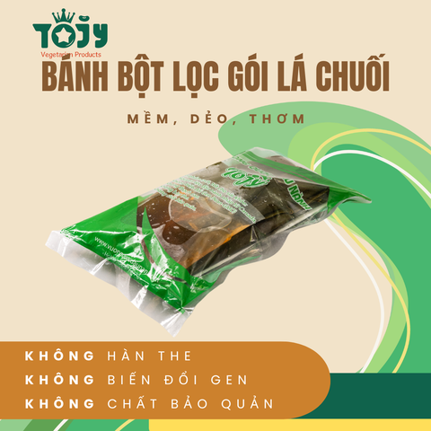  BÁNH BỘT LỌC GÓI LÁ CHUỐI 10 CÁI/KHAY 