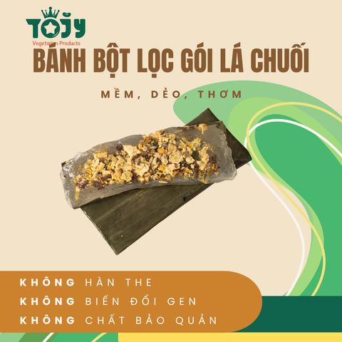  BÁNH BỘT LỌC GÓI LÁ CHUỐI 10 CÁI/KHAY 