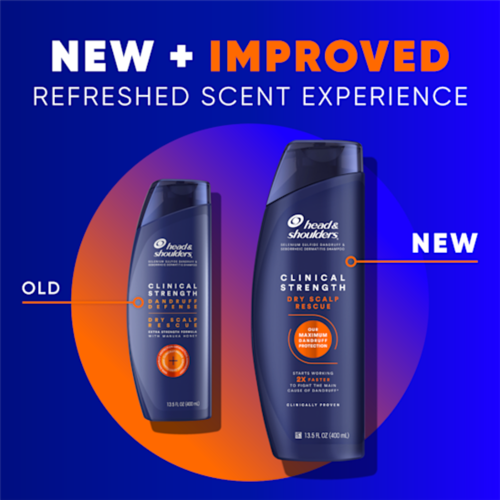 Dầu Gội Trị Gàu & Nấm Tóc 2in1 Head & Shoulders Clinical Strength Dry Scalp Rescue Shampoo 400ml 
