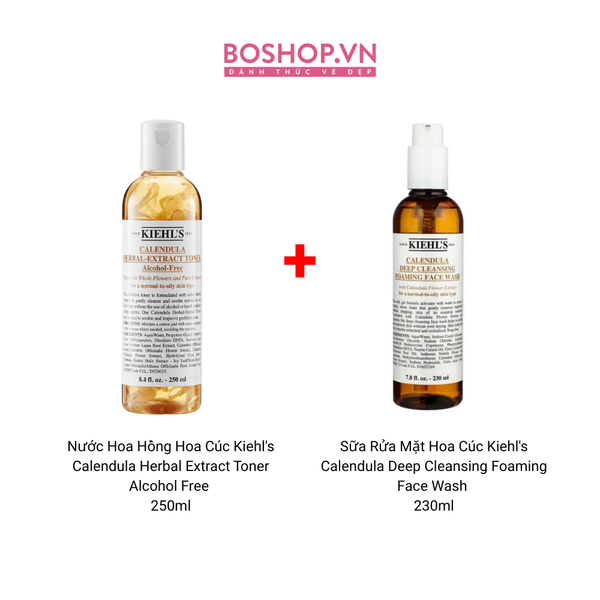 Combo 2 Nước Hoa Hồng Hoa Cúc Kiehl's 250ml + Sữa Rửa Mặt Hoa Cúc Kiehl's 230ml (3700194711702 - 3605970630881)