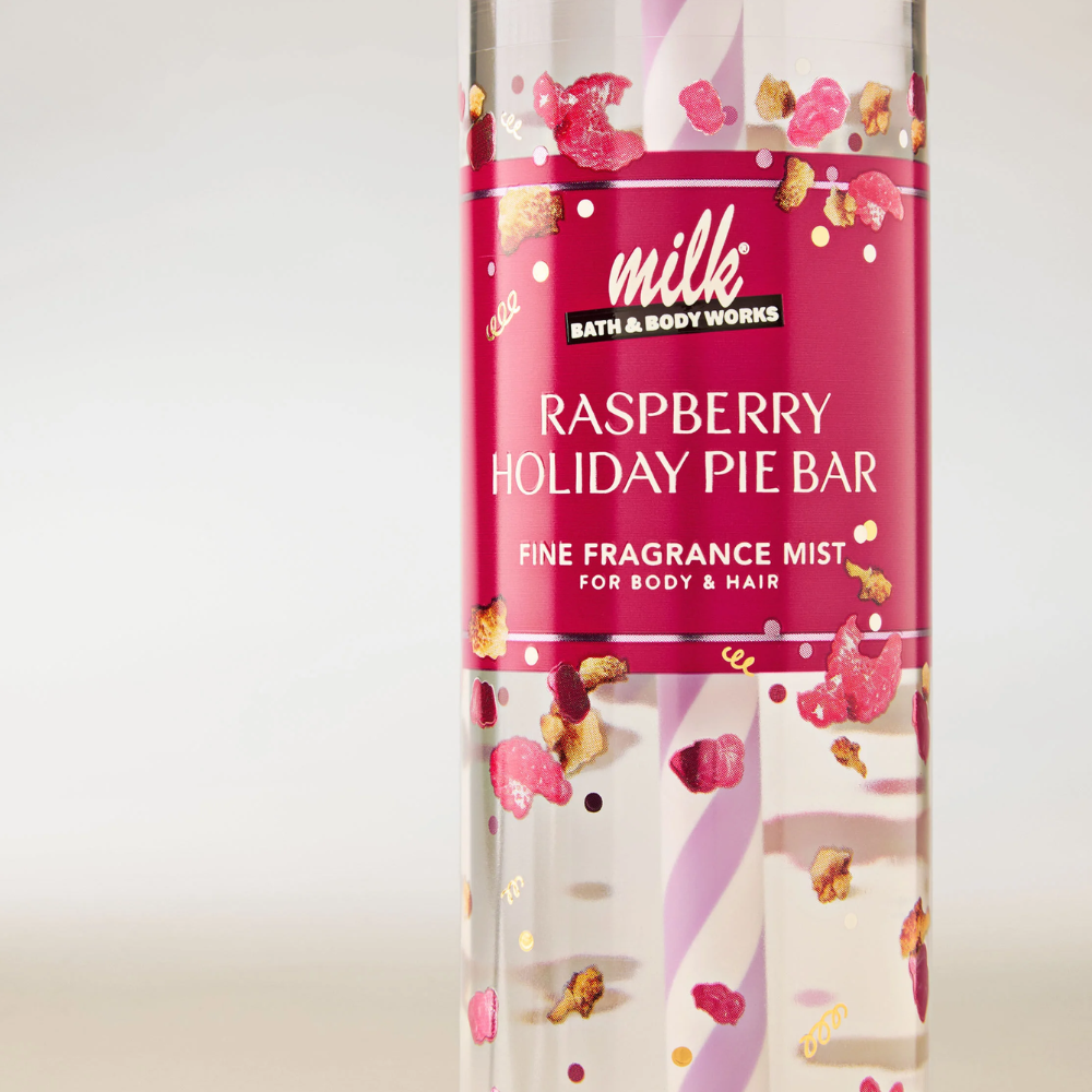 Raspberry Holiday Pie Bar ボディミスト 236mL Xịt Thơm Body Bath & Body Works Milk Raspberry Holiday Pie Bar