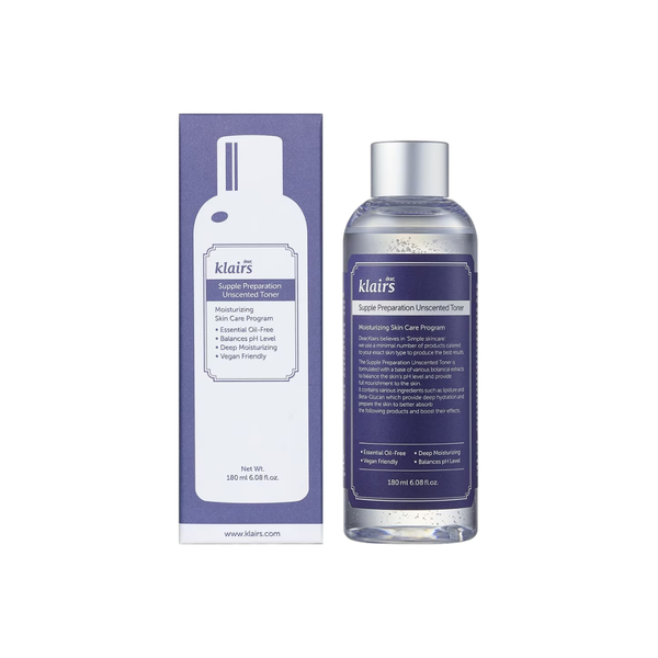 Nước Hoa Hồng Không Mùi Klairs Supple Preparation Unscented Toner 300ml