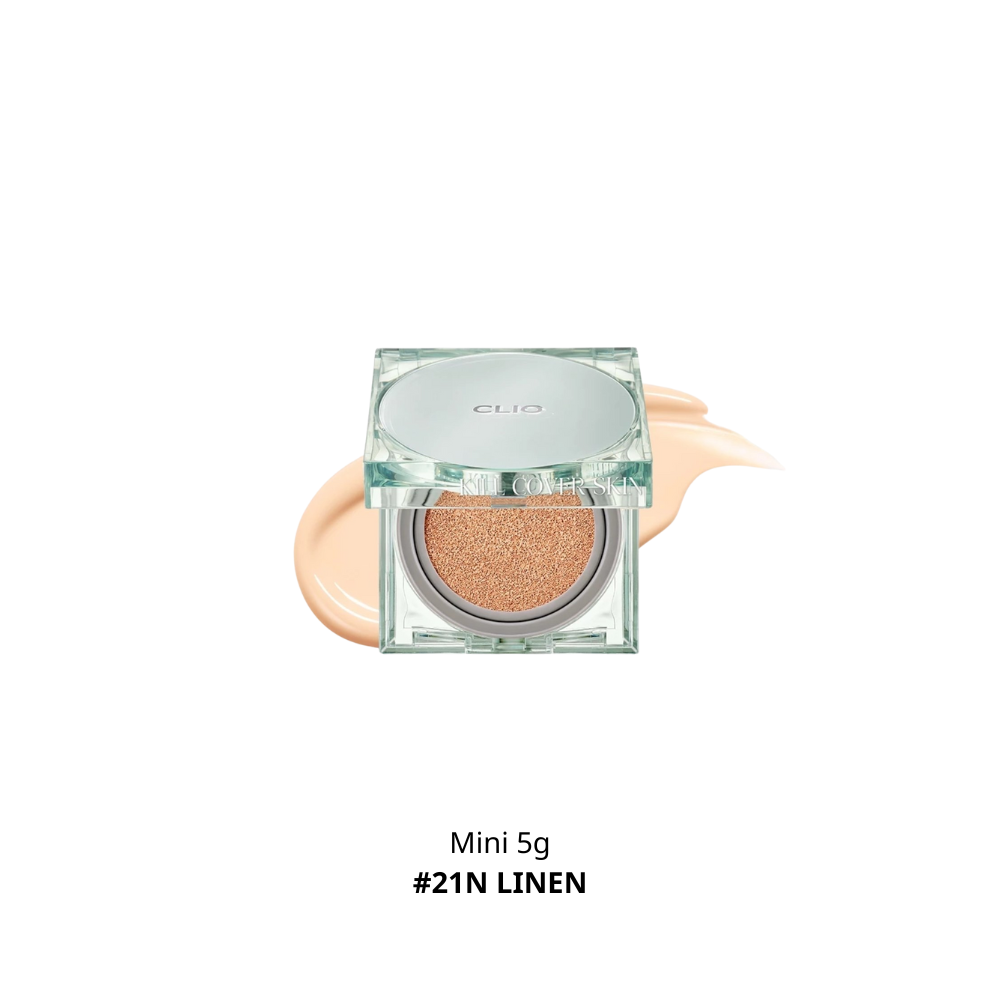  Phấn Nước Mini Clio Kill Cover Skin Fixer Cushion SPF50+ PA+++ 5g #21N Linen 
