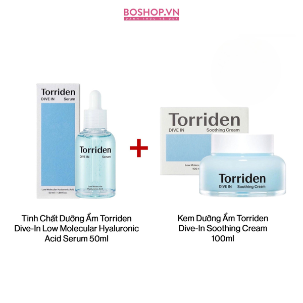 Combo 2 Tinh Chất Dưỡng Ẩm 50ml + Kem Dưỡng Ẩm Torriden 100ml (8809504741653 - 8809784600183)