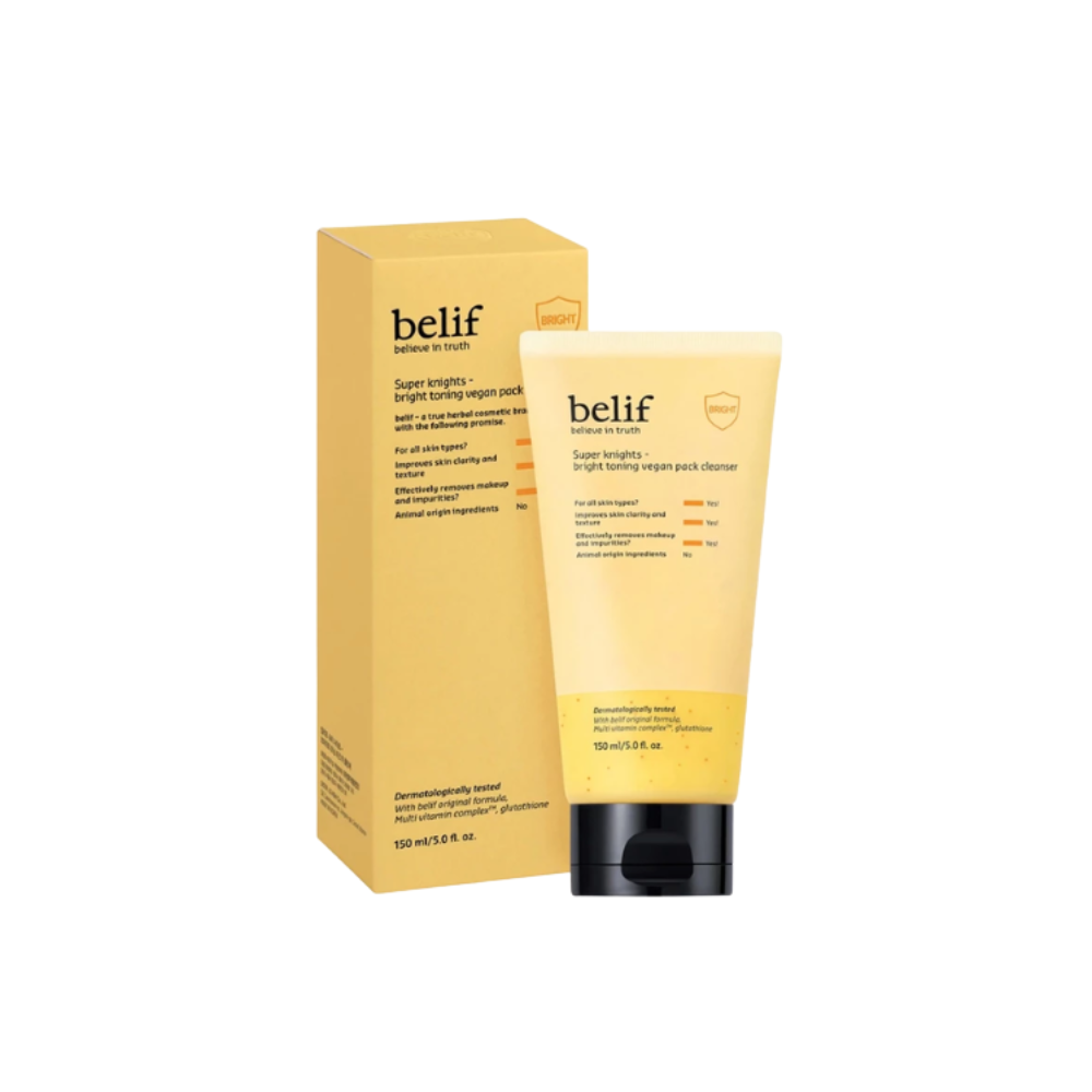  Sửa Rửa Mặt Belif Super Knights Bright Toning Vegan Pack Cleanser 150ml 