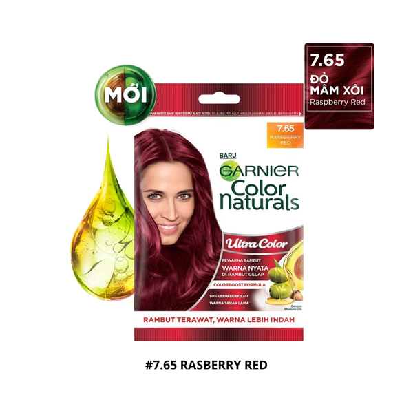 Thuốc Nhuộm Tóc Garnier Color Naturals Crème Riche 30g #7.65 Rasberry Red