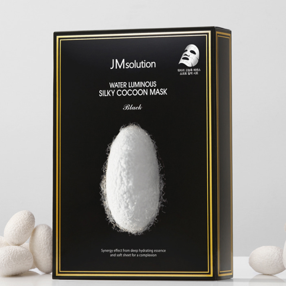  Mặt Nạ Cấp Ẩm, Tăng Độ Đàn Hội Da JM Solution Water Luminous Silky Cocoon Mask Black 35ml 