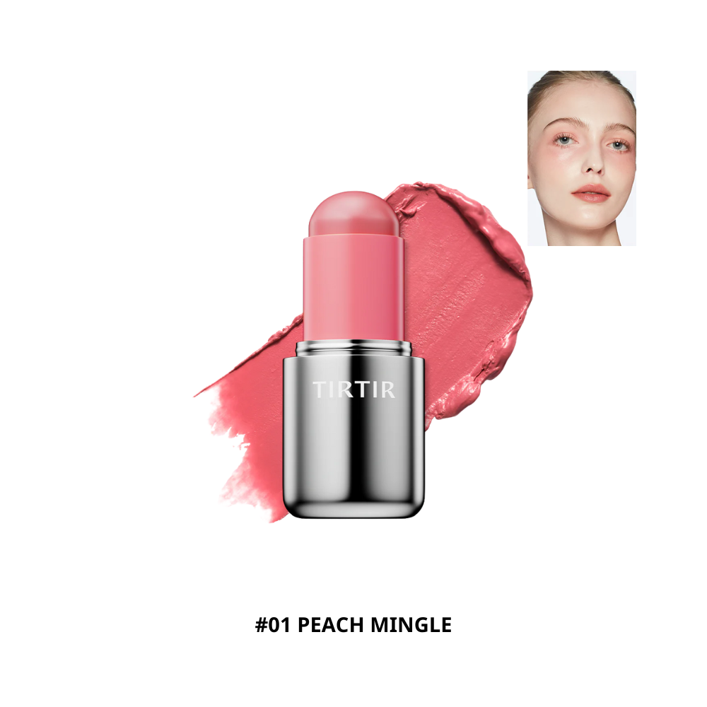  Má Hồng & Son Môi Dạng Thỏi 2in1 Tir Tir Mood Glider Lip & Blush Stick #01 Peach Mingle 