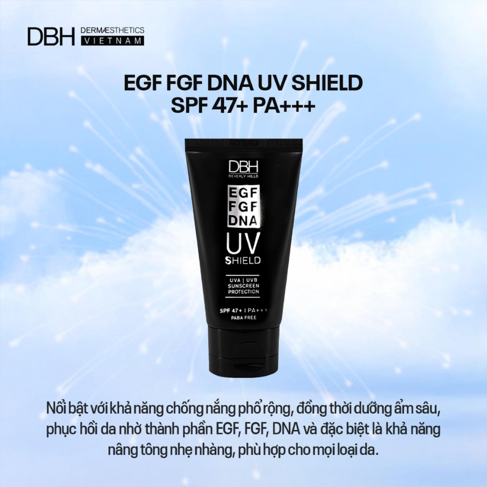  Kem Chống Nắng DBH EGF FGF DNA UV Shield Sunscreen Protection SPF 47+ PA+++ 60ml 