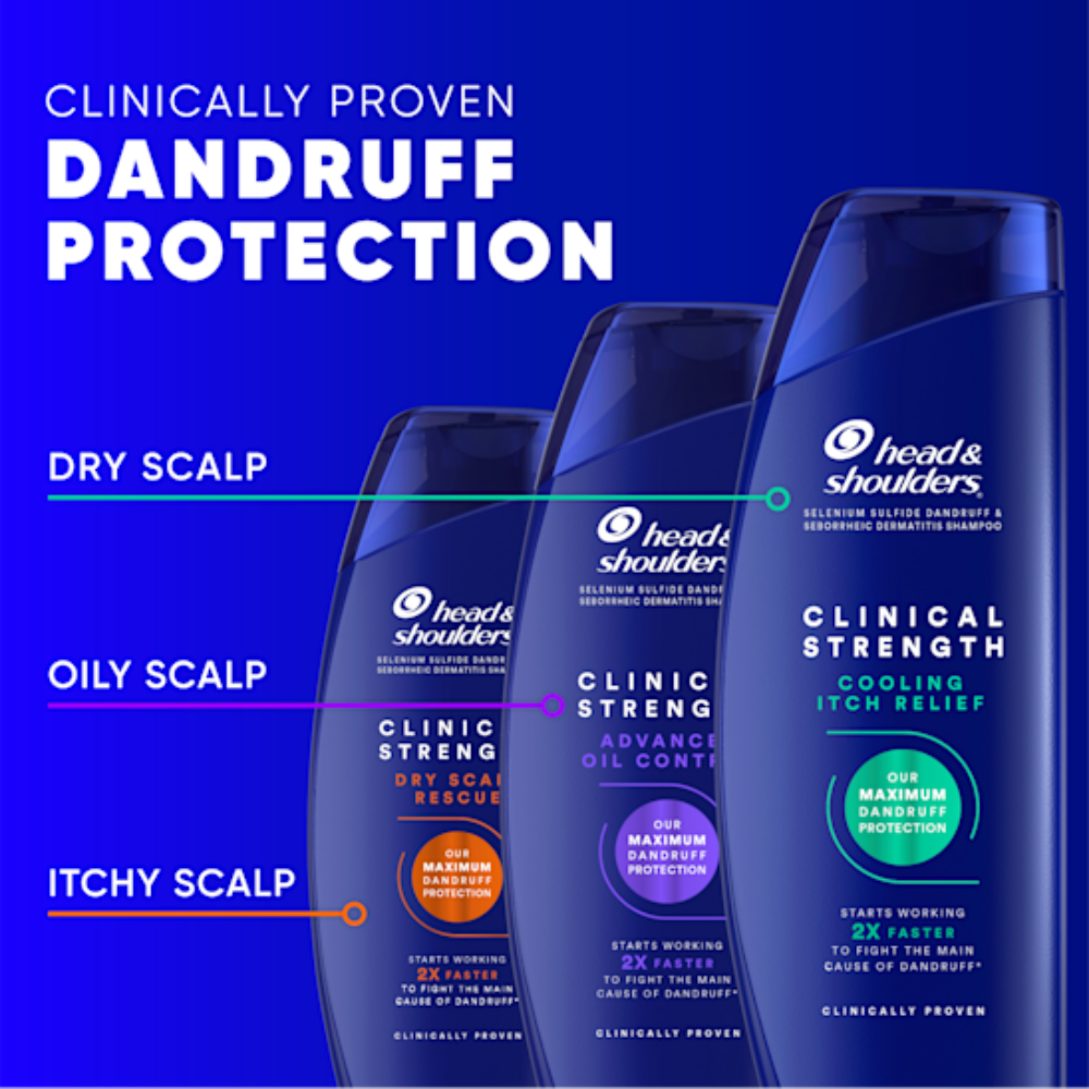  Dầu Gội Trị Gàu & Nấm Tóc 2in1 Head & Shoulders Clinical Strength Dry Scalp Rescue Shampoo 400ml 