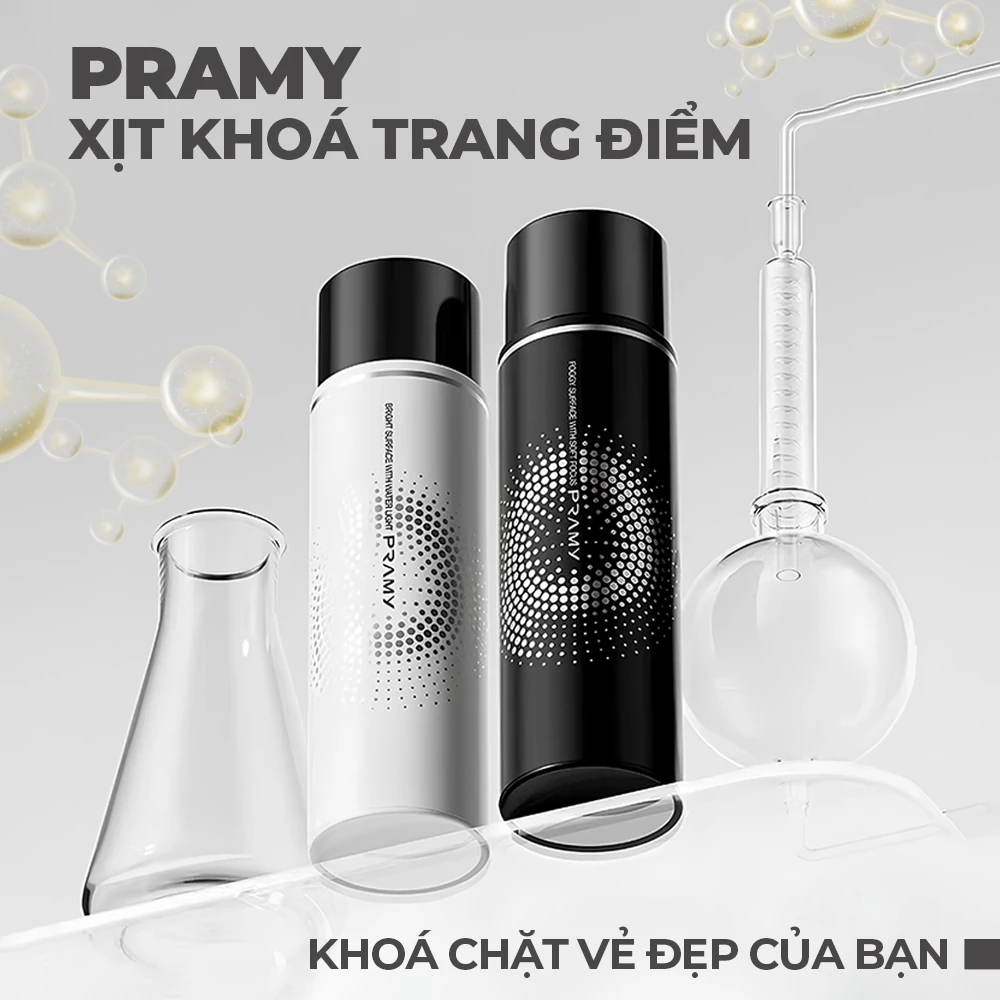  Xịt Khóa Make Up Pramy Moisturizing Makeup Setting Spray #Dewy Finish 