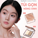  Phấn Bắt Sáng & Tạo Khối Mini 2in1 Judydoll Highlight Contour Palette #02 Tree Shadow 