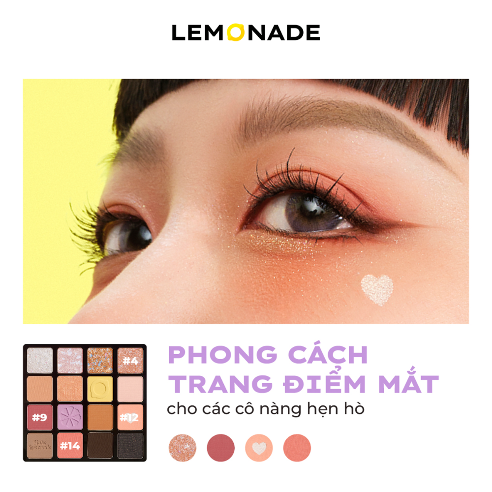  Phấn Mắt 16 Ô Lemonade Aesthetic Eyeshadow Palette 20.8g (Version 2) 