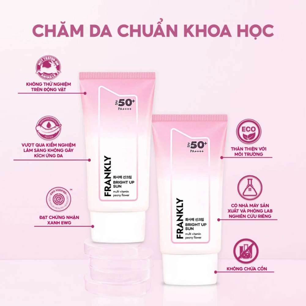  Chống Nắng Nâng Tone, Kiềm Dầu Frankly Bright Up Sun SPF50+ PA++++ 50ml 