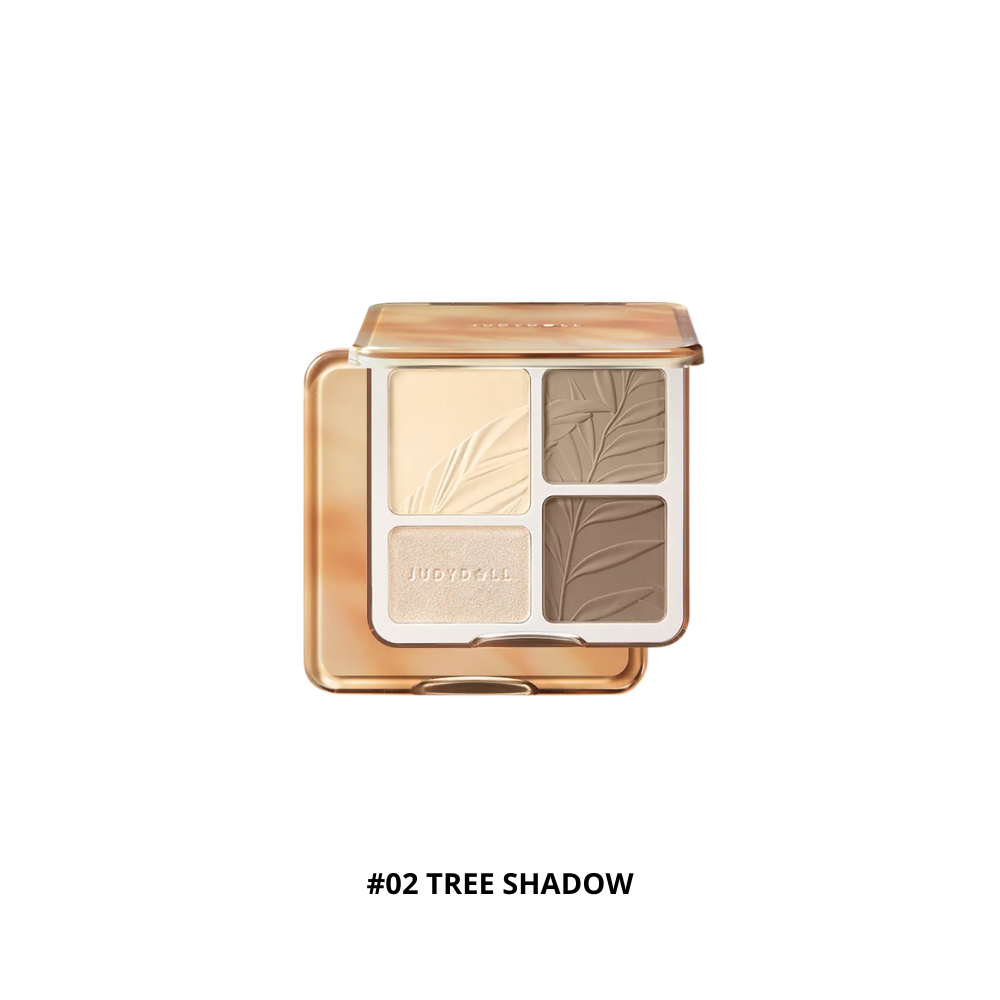  Phấn Bắt Sáng & Tạo Khối 2in1 Judydoll Highlight Contour Palette #02 Tree Shadow 