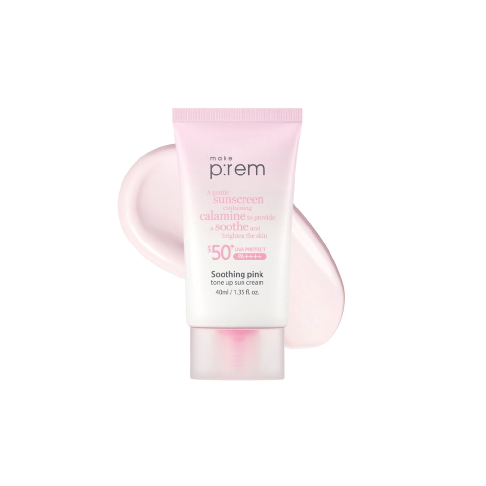  CT - Kem Chống Nắng Nâng Tone Trắng Hồng Make P:rem Soothing Pink Tone Up Sun Cream SPF 50+ PA++++ 40ml 