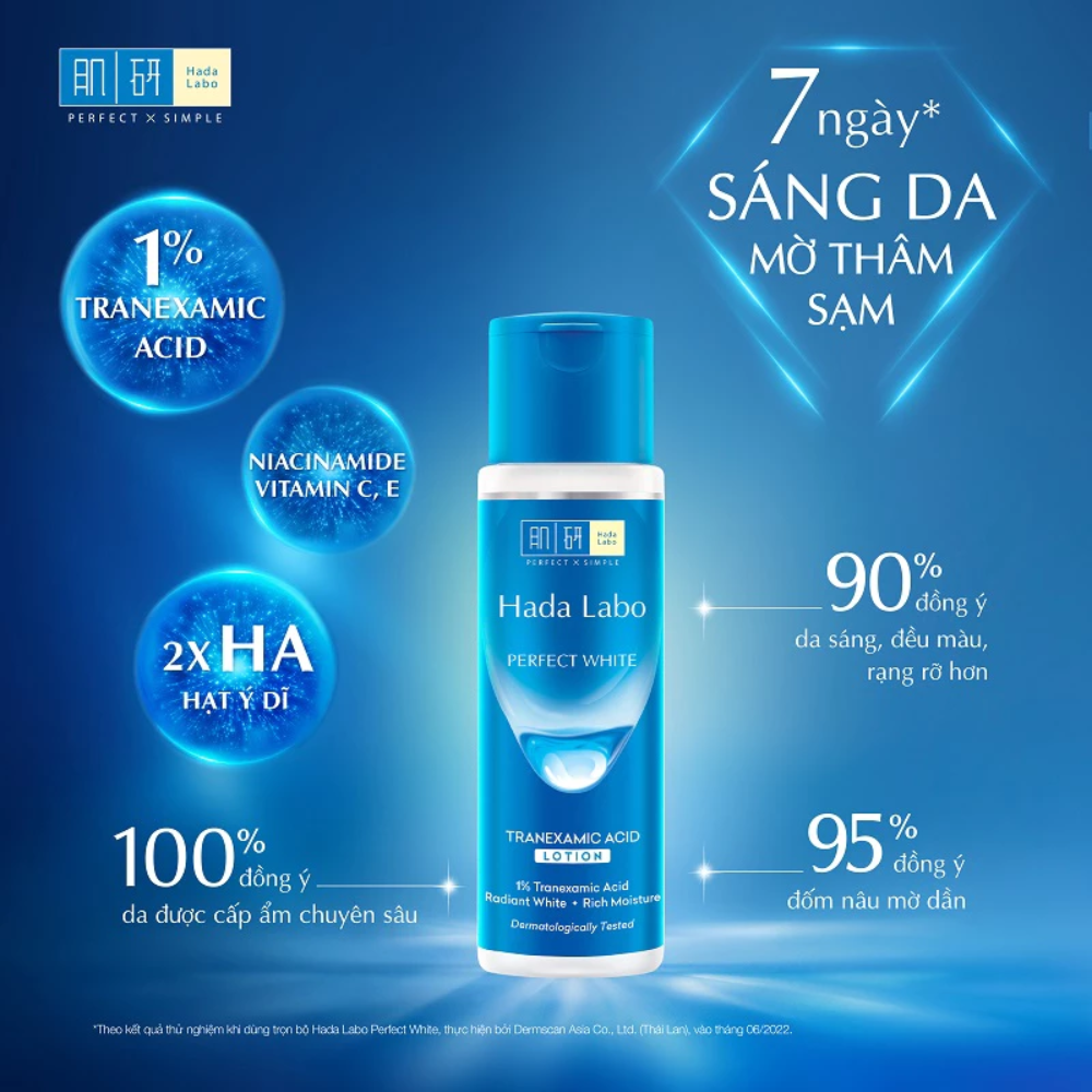  Dung Dịch Dưỡng Sáng Da, Giảm Thâm Sạm Hada Labo Perfect White T.X.A Lotion 170ml 