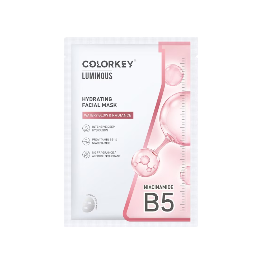  Mặt Nạ Dưỡng Ẩm, Sáng Da Niacinamide & B5 Colorkey Luminous Hydrating Facial Mask 25ml 