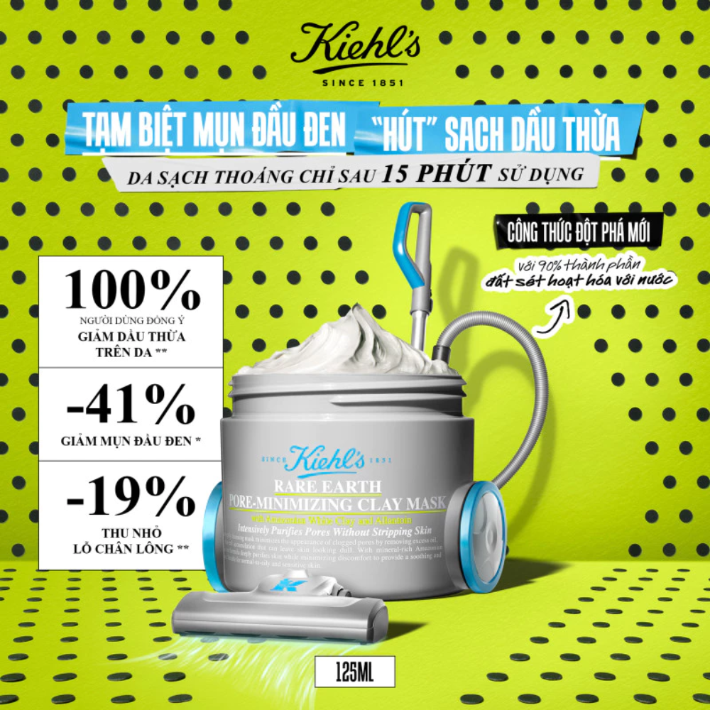  Mặt Nạ Đất Sét Kiehl's Rare Earth Deep Pore Cleansing Clay Face Mask 125ml 