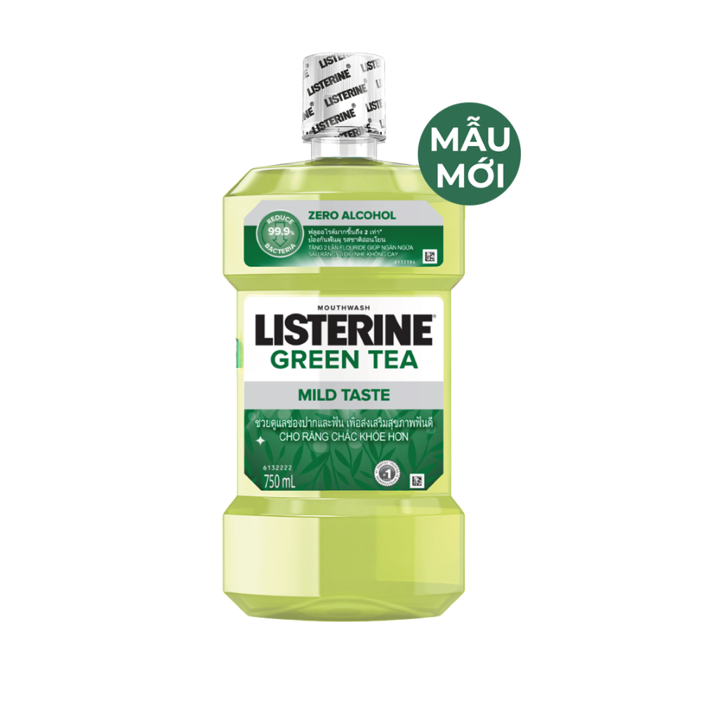  Nước Súc Miệng Trà Xanh Listerine Green Tea Mild Taste Mouthwash 750ml 