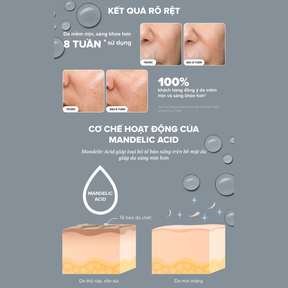  Tẩy Tế Bào Chết Hóa Học Paula’s Choice 6% Mandelic Acid + 2% Lactic Acid Liquid Exfoliant 30ml 