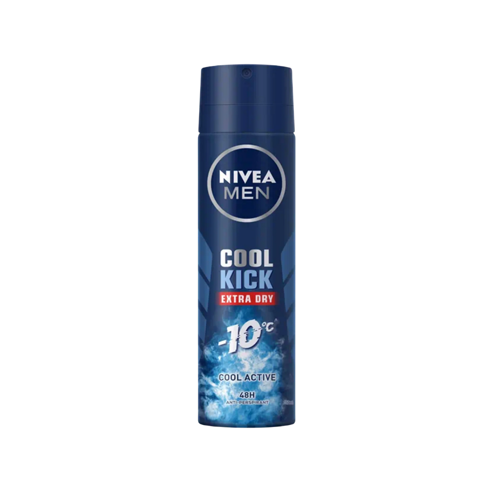  Xịt Khử Mùi Nam 48H Mát Lạnh Nivea Men Cool Kick Extra Dry Spray 150ml #Cool Active 
