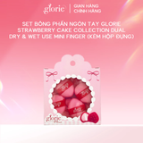  Set Bông Phấn Ngón Tay Glorie Strawberry Cake Collection - Dual Dry & Wet Use Mini Finger Cushion Puffs 