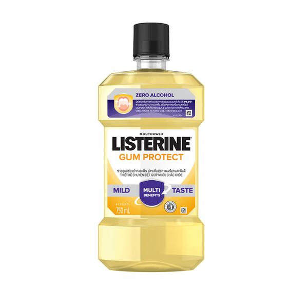 Nước Súc Miệng Không Cay, Cho Nướu Chắc Khỏe Listerine Gum Care Zero Alcohol Mouthwash 750ml