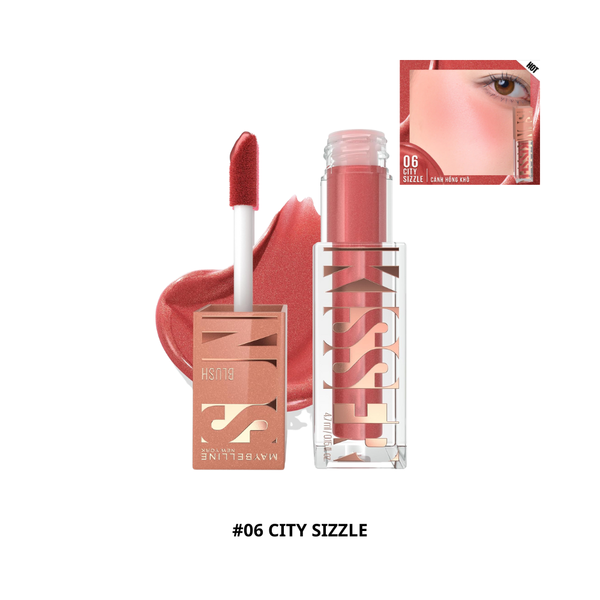 Má Hồng Dạng Kem Maybelline Sunkisser Multi-Use Liquid Blush And Bronzer #06 City Sizzle