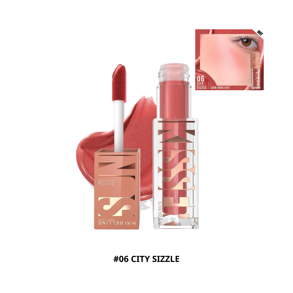  Má Hồng Dạng Kem Maybelline Sunkisser Multi-Use Liquid Blush And Bronzer #06 City Sizzle 