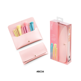  Bộ Cọ 10 Cây Vacosi Candy Puffy Brush Set #BC34 (Kèm Ví Hồng) 