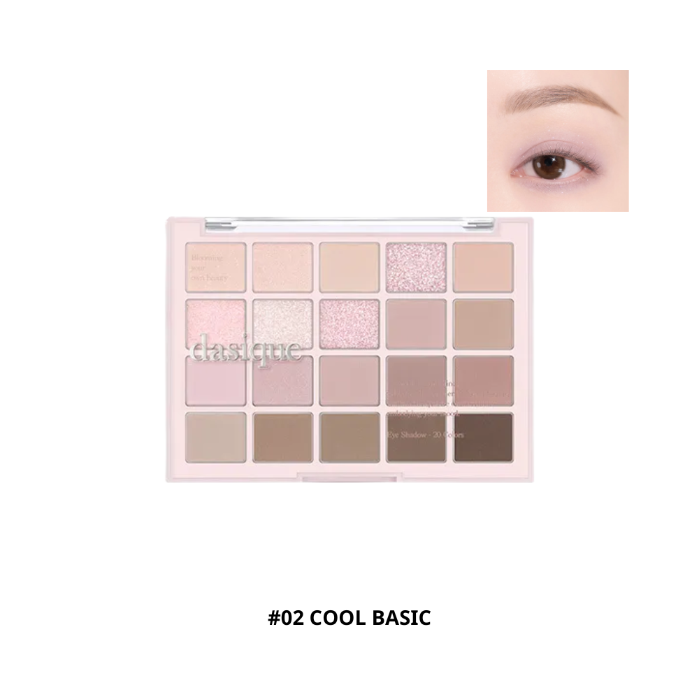  Bảng Phấn Mắt 20 Màu Dasique Mood Shadow Palette #02 Cool Basic 