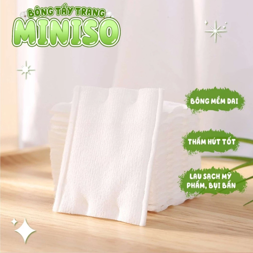  Bông Tẩy Trang Miniso 180 Miếng 