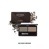  Bột Kẻ Chân Mày The Saem Eco Soul Eyebrow Kit 5g #02 Gray Brown 