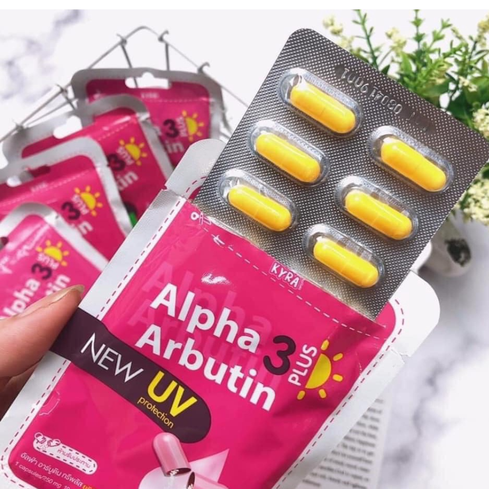  Viên Bột Kích Trắng Da Ban Ngày Kyra Alpha Arbutin 3 Plus+ (Vỉ 10 viên) 