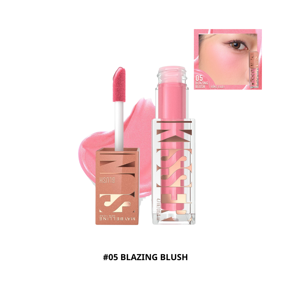  Má Hồng Dạng Kem Maybelline Sunkisser Multi-Use Liquid Blush And Bronzer #05 Blazing Blush 