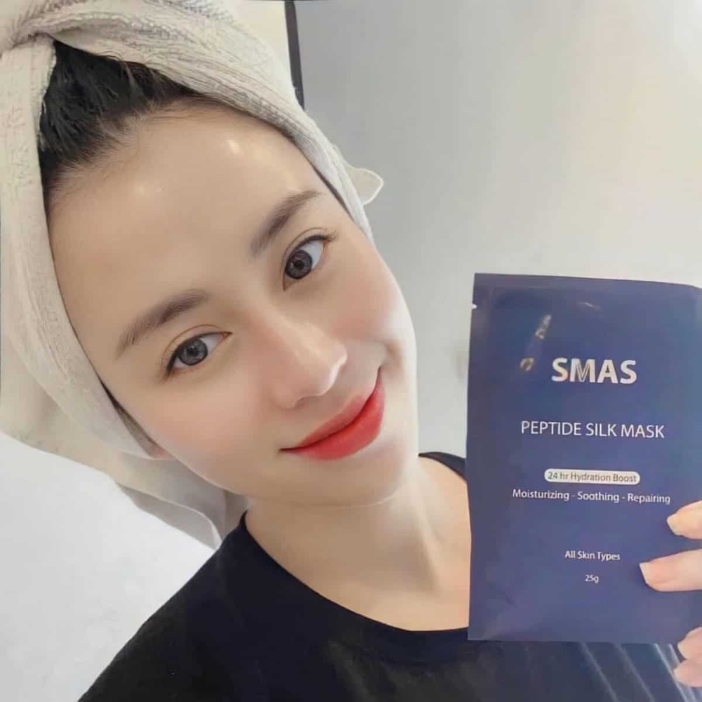  Mặt Nạ Cấp Ẩm, Phục Hồi Da SMAS Peptide Silk Mask 24H Hydration Boost 25g 