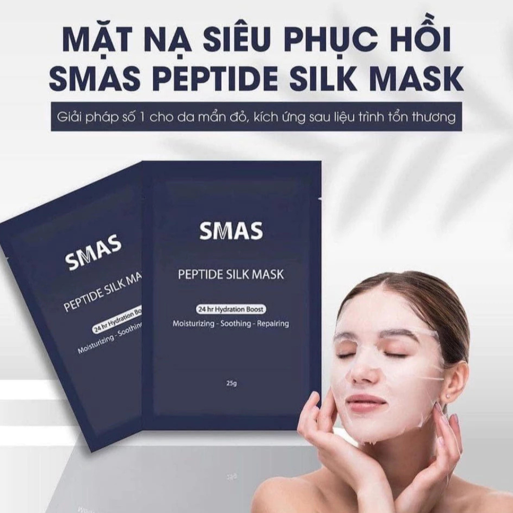  Mặt Nạ Cấp Ẩm, Phục Hồi Da SMAS Peptide Silk Mask 24H Hydration Boost 25g 